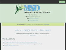 Tablet Screenshot of dancebymegleo.com